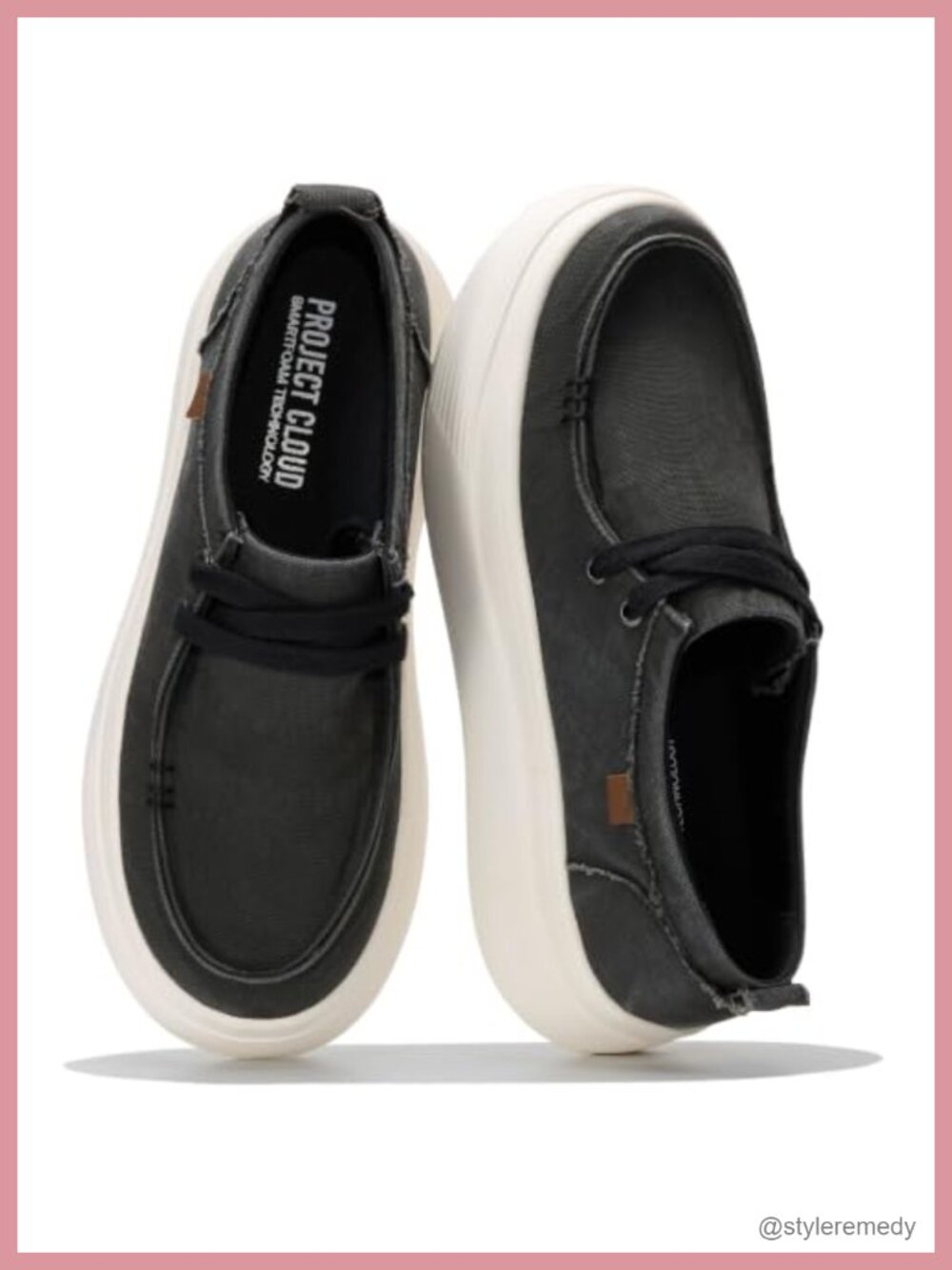 Canvas Platform Loafers Slip-On Women's Comfort Foam Sneakers
